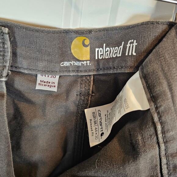 Carhartt Relaxed Fit Rugged Flex Canvas Mens 44x30 Work Wear Rugged Dark Gray - Picture 3 of 7